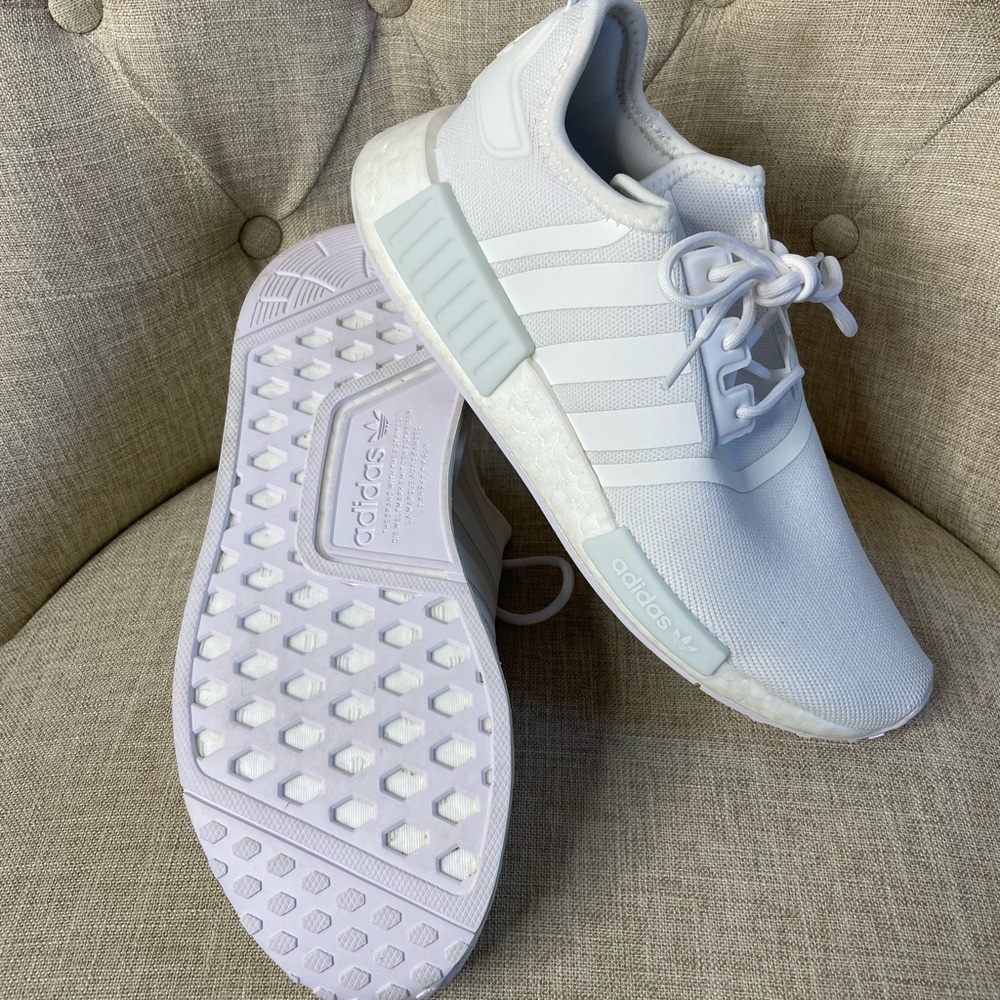 Adidas Women's Bright White Sneakers. Size 9.5/adidas original NMD R1/Like New!